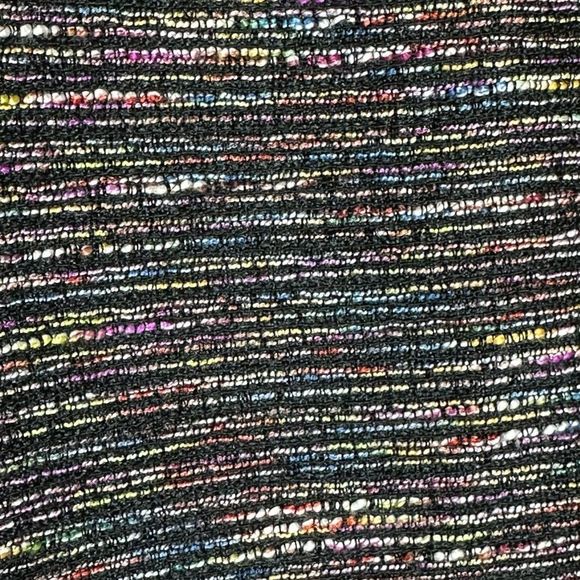 Loft multi colored mini pencil skirt size 6. Black with rainbow striped mini - Picture 3 of 10